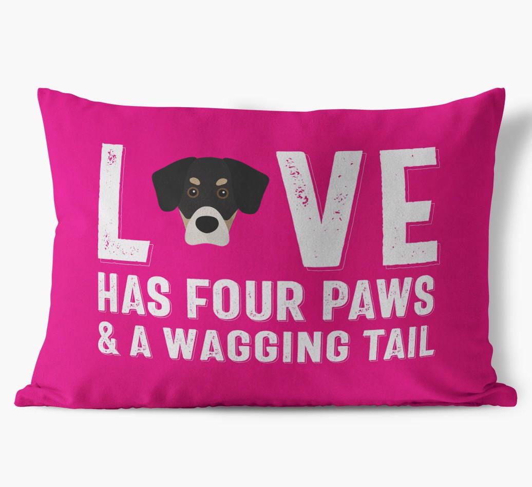 Love Has Four Paws: Personalized {breedFullName} Soft Touch Pillow