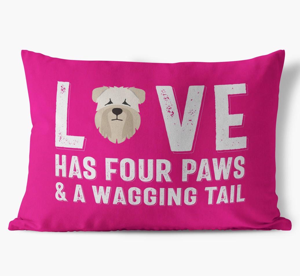 Love Has Four Paws: Personalized {breedFullName} Soft Touch Pillow