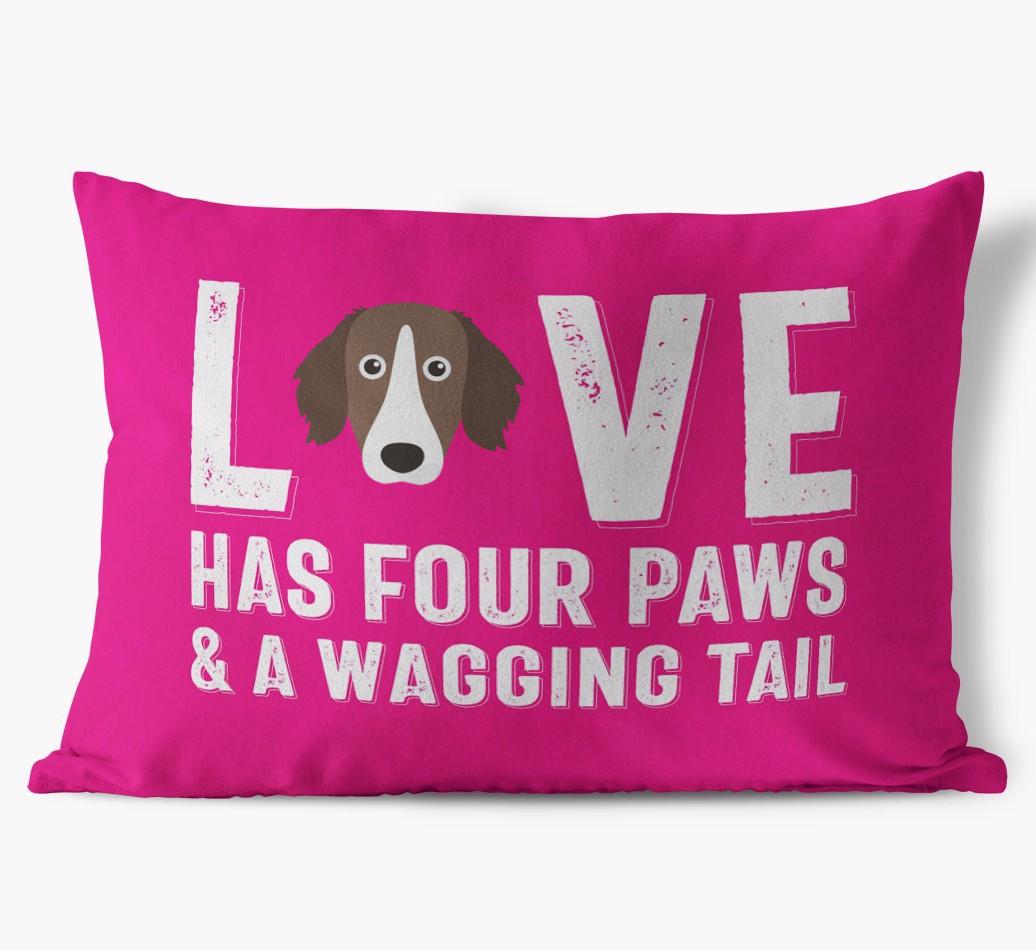 Love Has Four Paws: Personalized {breedFullName} Soft Touch Pillow