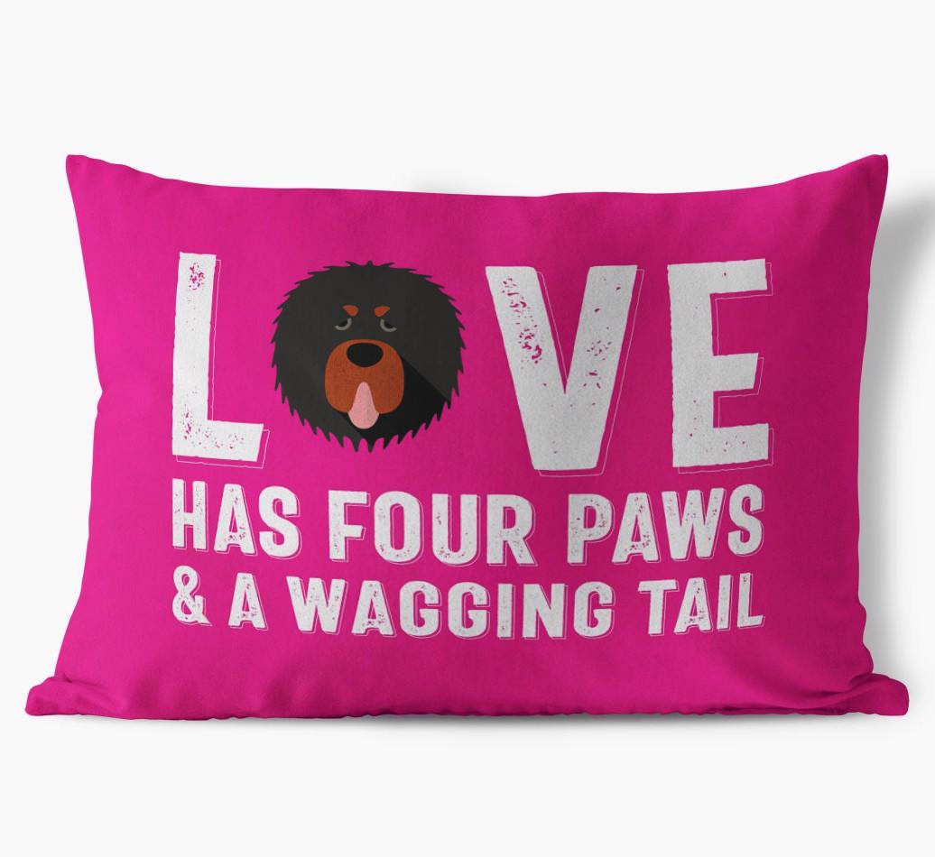 Love Has Four Paws: Personalized {breedFullName} Soft Touch Pillow