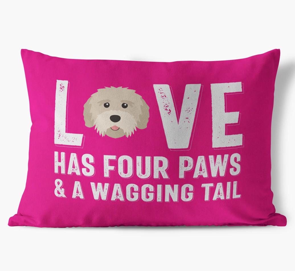 Love Has Four Paws: Personalized {breedFullName} Soft Touch Pillow