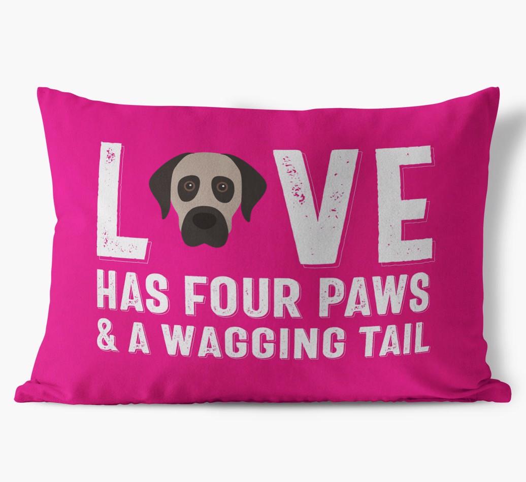 Love Has Four Paws: Personalized {breedFullName} Soft Touch Pillow