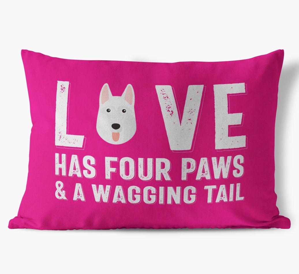 Love Has Four Paws: Personalized {breedFullName} Soft Touch Pillow
