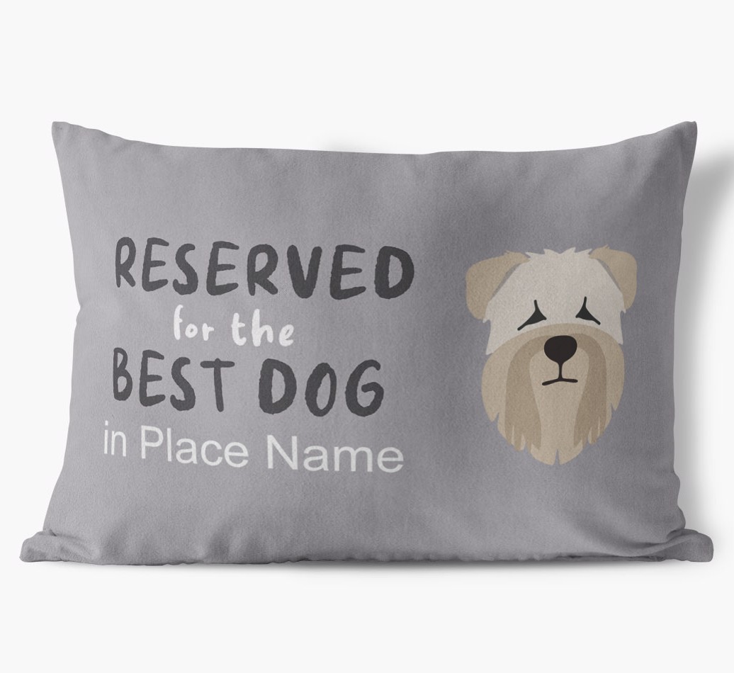 Reserved For The Best Dog: Personalised {breedFullName} Soft Touch Cushion