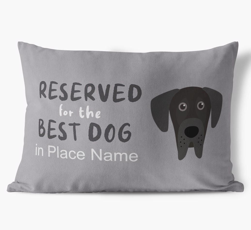 Reserved For The Best Dog: Personalized {breedFullName} Soft Touch Pillow