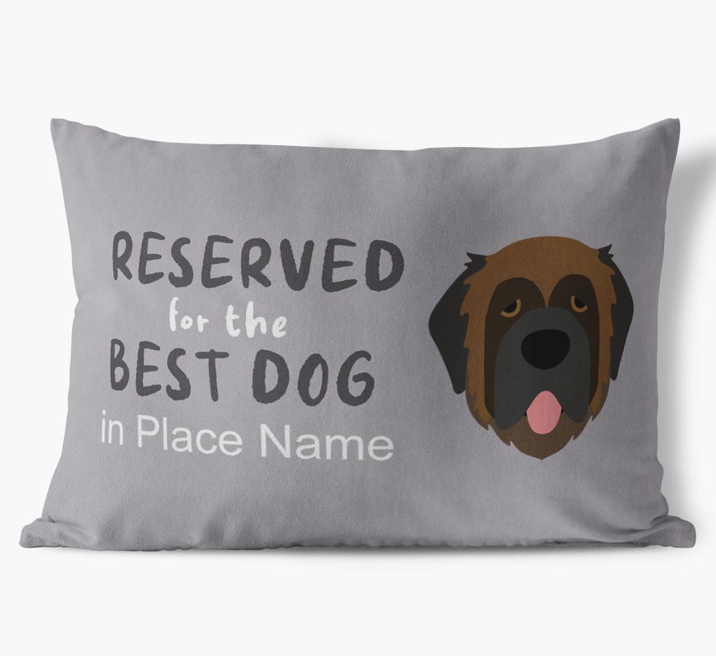 Reserved For The Best Dog: Personalized {breedFullName} Soft Touch Pillow