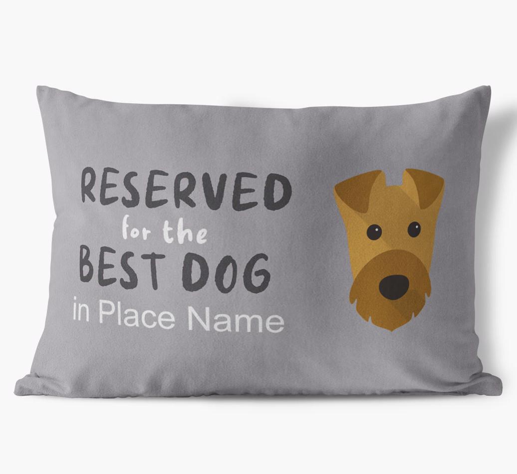 Reserved For The Best Dog: Personalized {breedFullName} Soft Touch Pillow