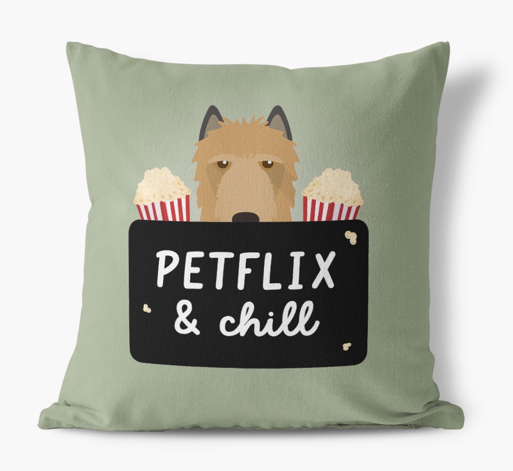 Petflix & Chill: Personalised {breedFullName} Canvas Cushion