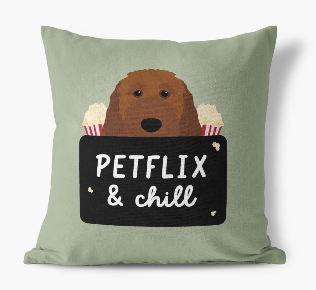 Petflix & Chill: Personalised {breedFullName} Canvas Cushion