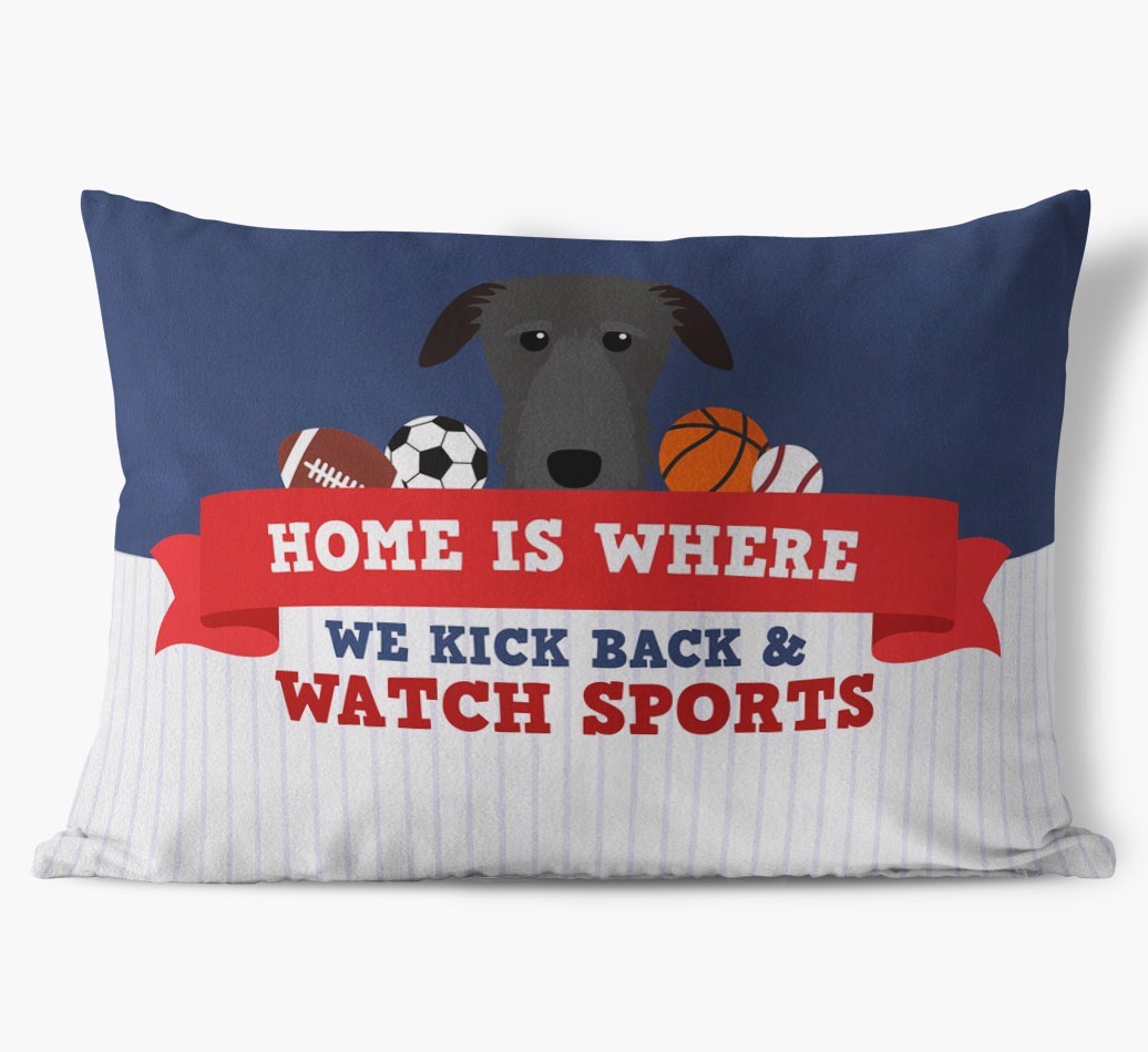 Watching Sports: Personalised {breedFullName} Cushion