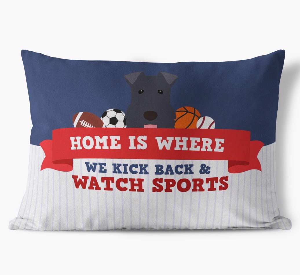 Watching Sports: Personalised {breedFullName} Cushion