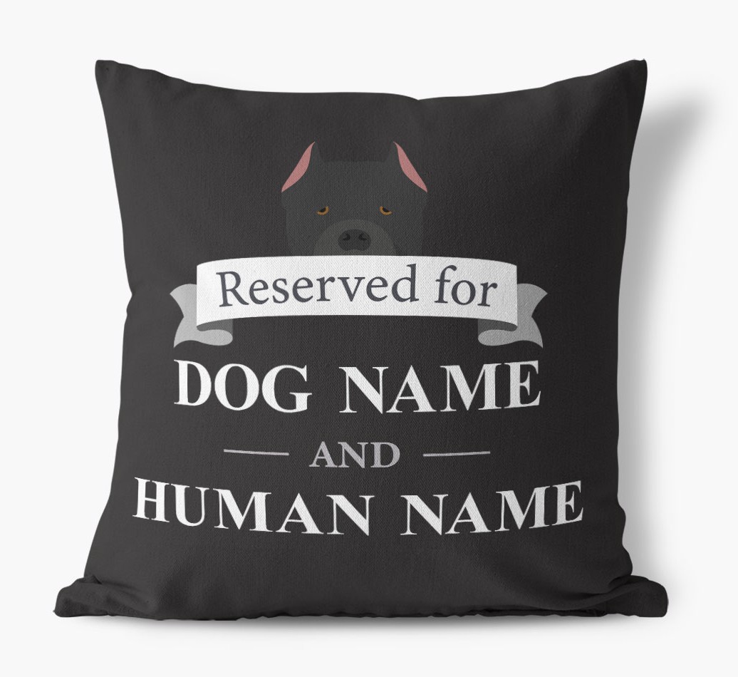 Reserved For: Personalised {breedFullName} Canvas Cushion