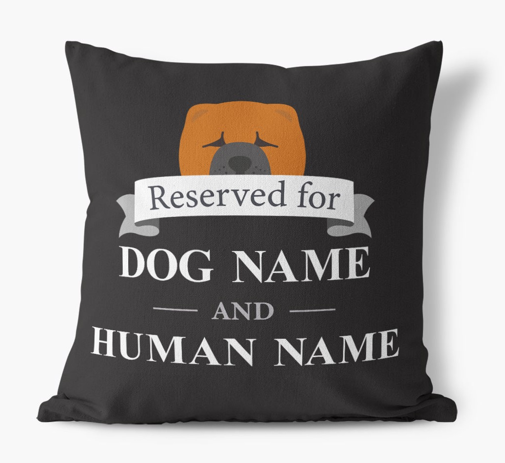Reserved For: Personalised {breedFullName} Canvas Cushion