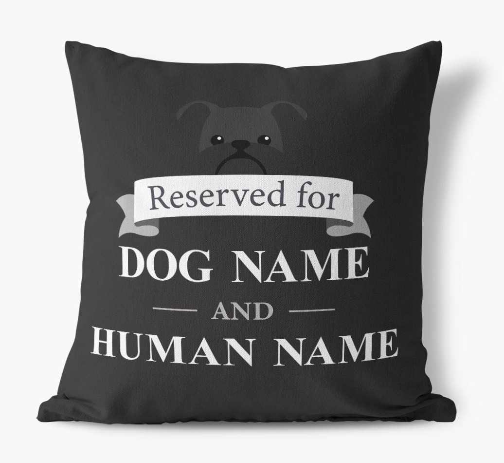 Reserved For: Personalised {breedFullName} Canvas Cushion