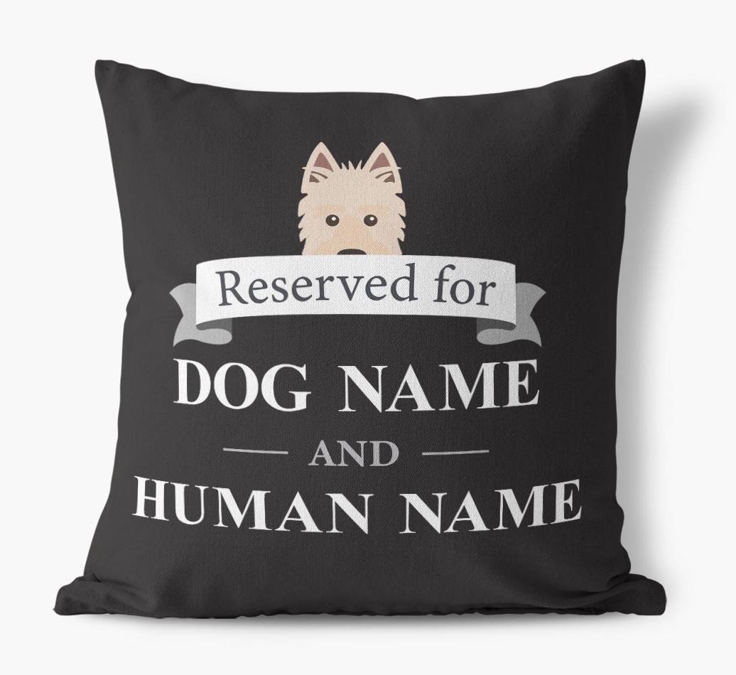 Reserved For: Personalised {breedFullName} Canvas Cushion