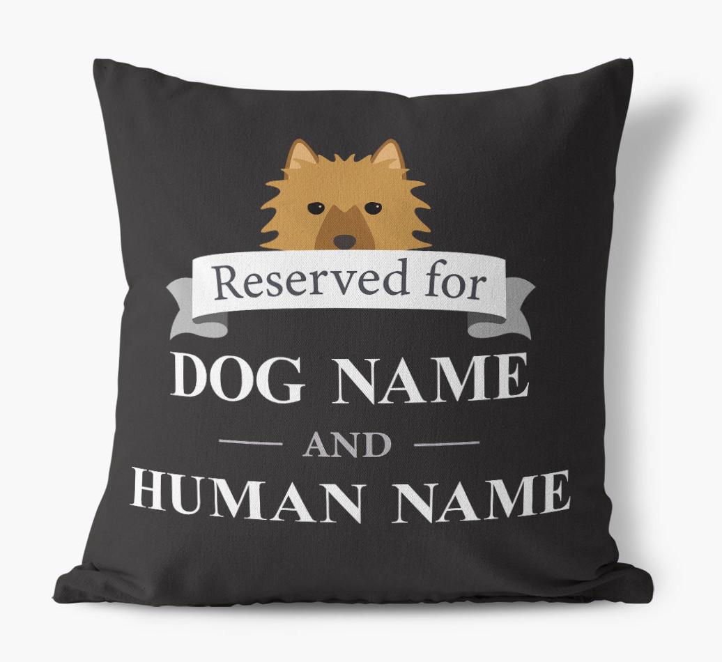 Reserved For: Personalized {breedFullName} Canvas Pillow