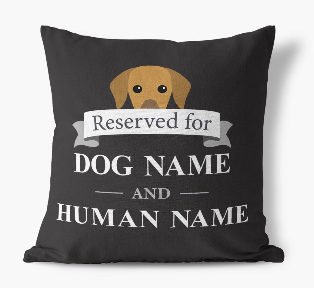 Reserved For: Personalized {breedFullName} Canvas Pillow