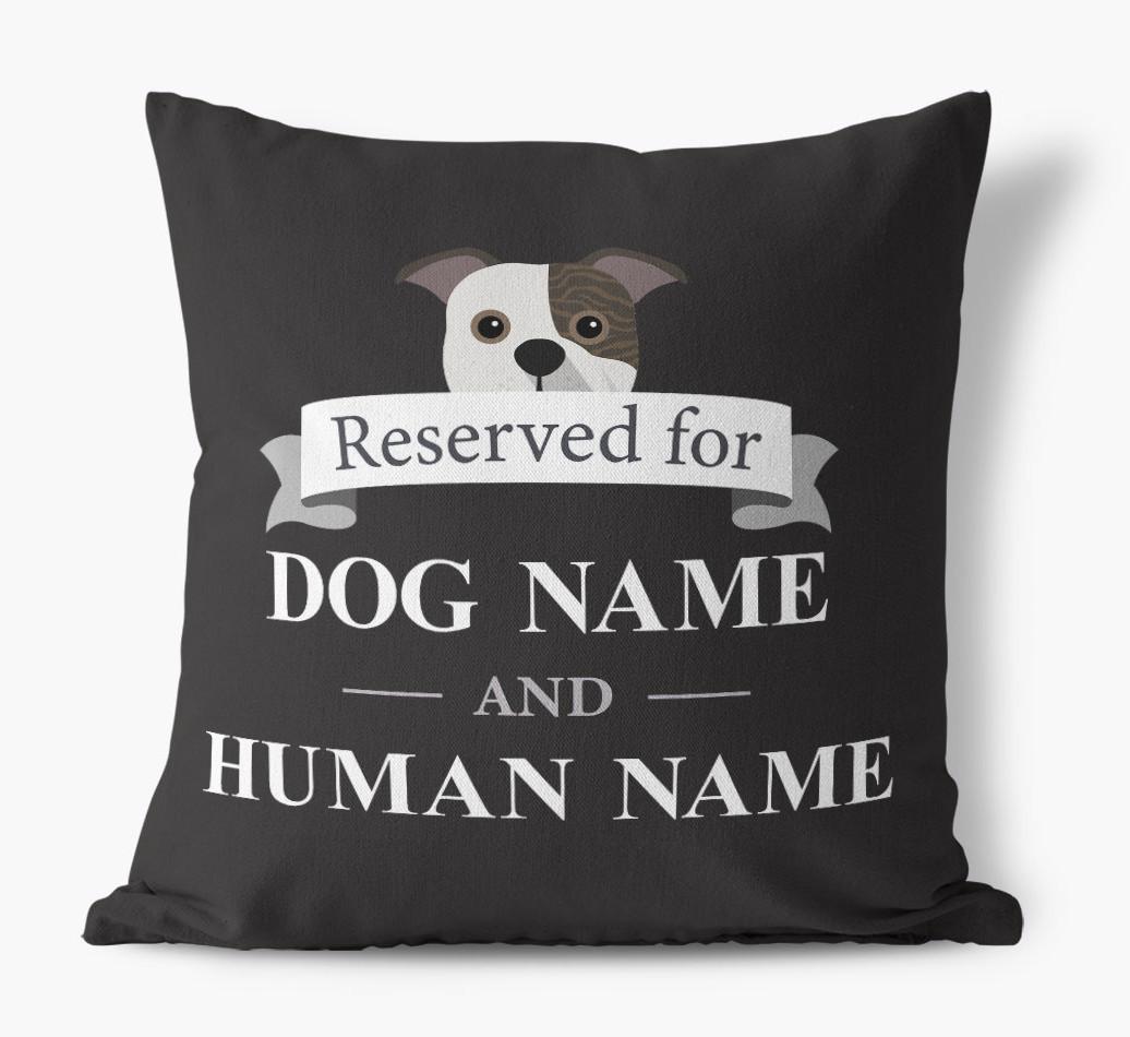 Reserved For: Personalized {breedFullName} Canvas Pillow
