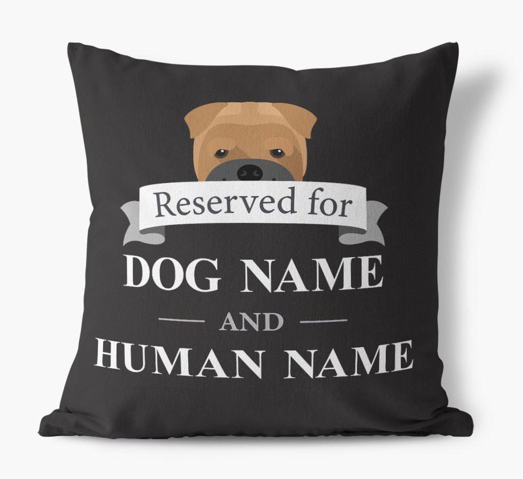 Reserved For: Personalized {breedFullName} Canvas Pillow