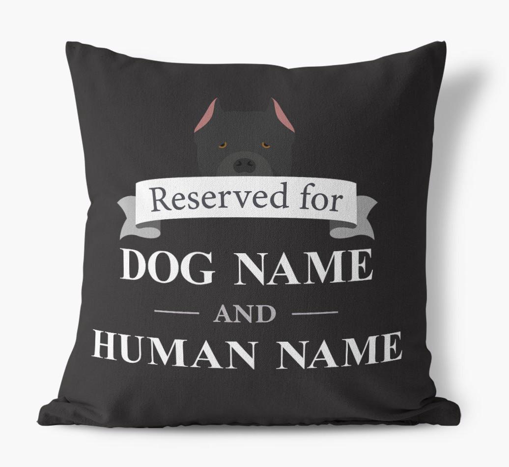 Reserved For: Personalized {breedFullName} Canvas Pillow