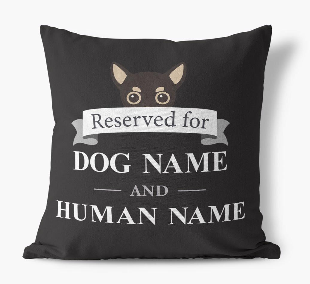 Reserved For: Personalized {breedFullName} Canvas Pillow