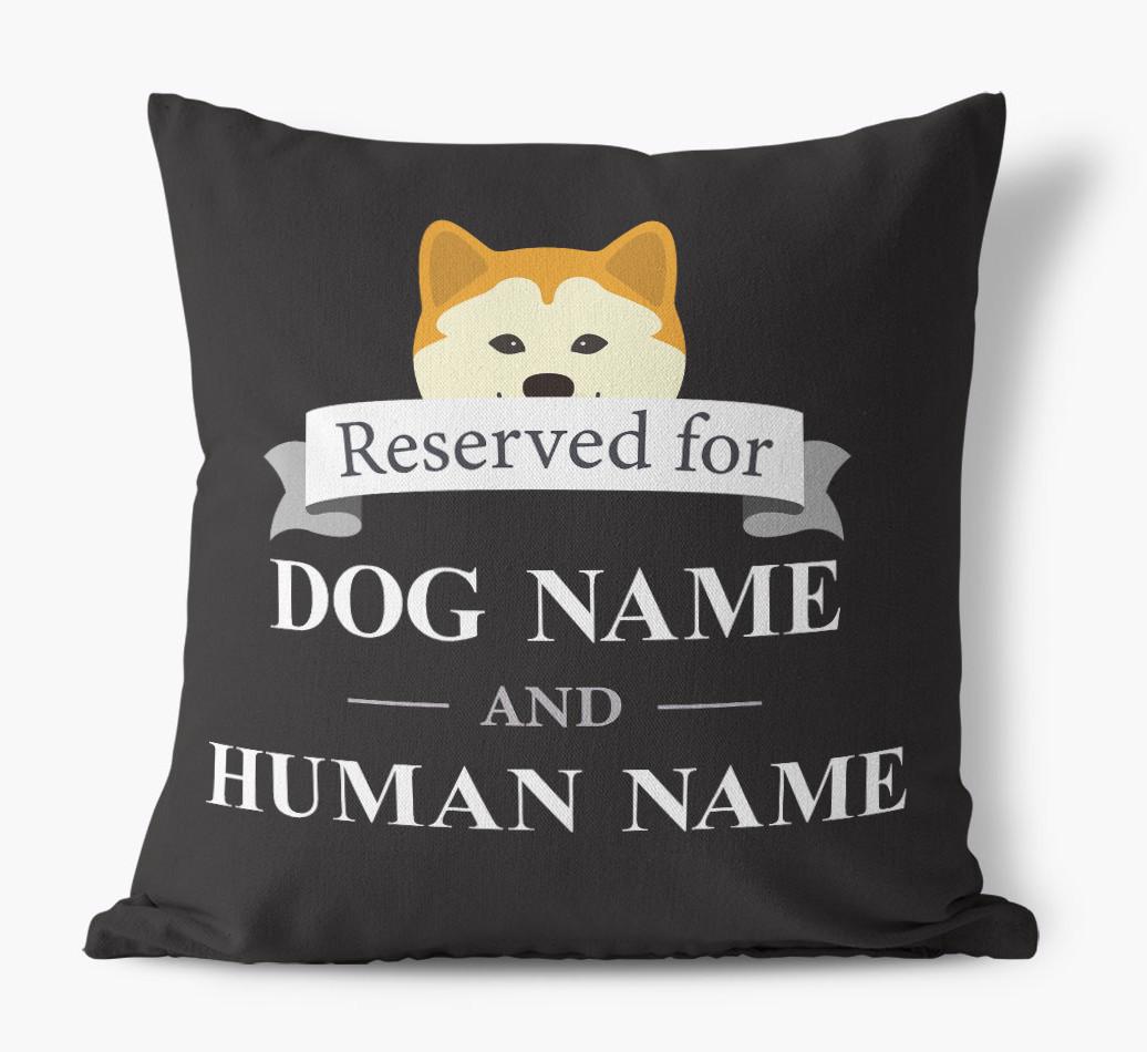 Reserved For: Personalized {breedFullName} Canvas Pillow