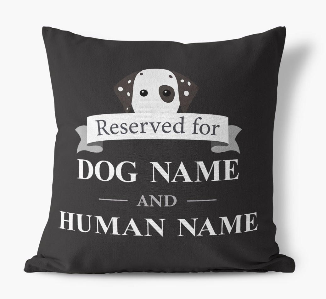 Reserved For: Personalized {breedFullName} Canvas Pillow