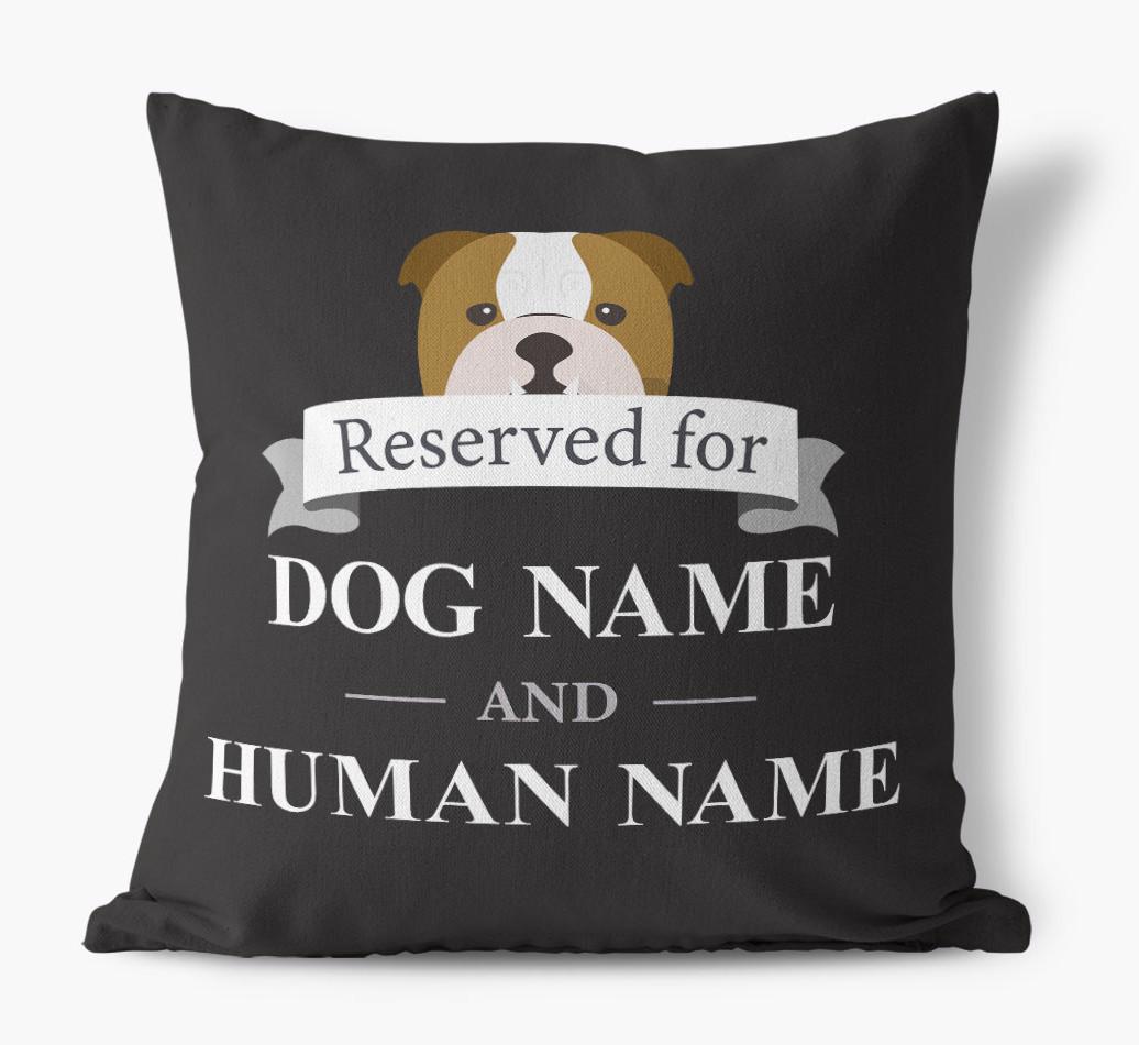 Reserved For: Personalized {breedFullName} Canvas Pillow