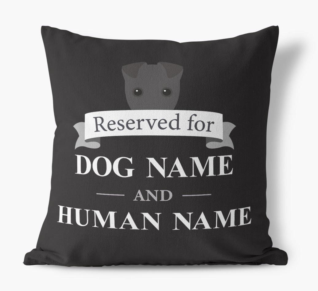 Reserved For: Personalized {breedFullName} Canvas Pillow