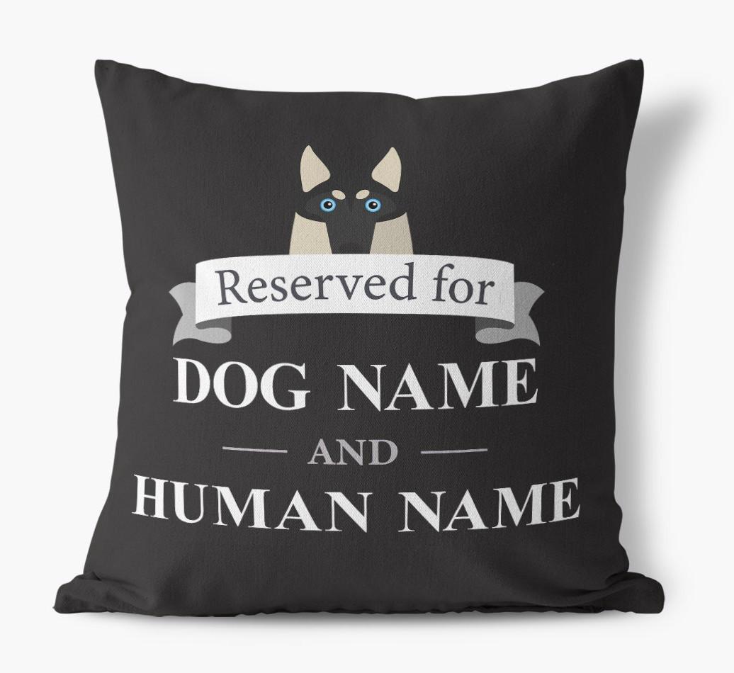 Reserved For: Personalized {breedFullName} Canvas Pillow