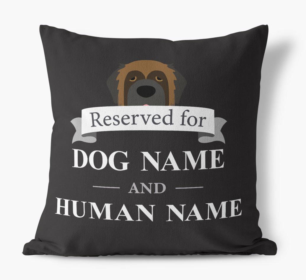 Reserved For: Personalized {breedFullName} Canvas Pillow
