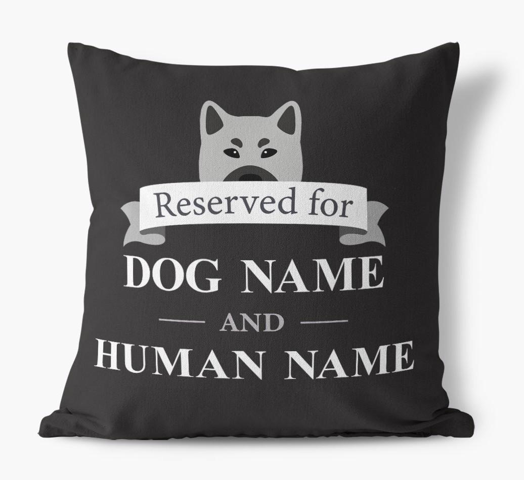 Reserved For: Personalized {breedFullName} Canvas Pillow