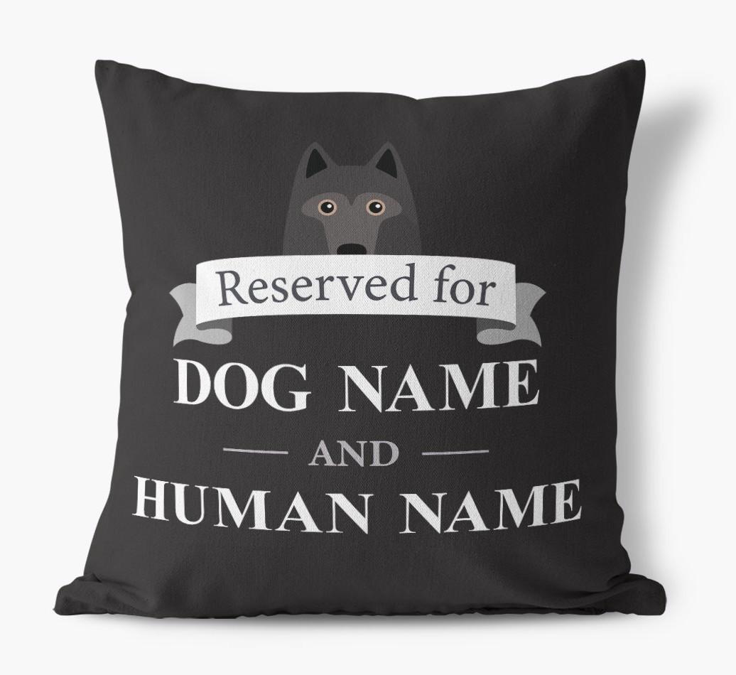 Reserved For: Personalized {breedFullName} Canvas Pillow