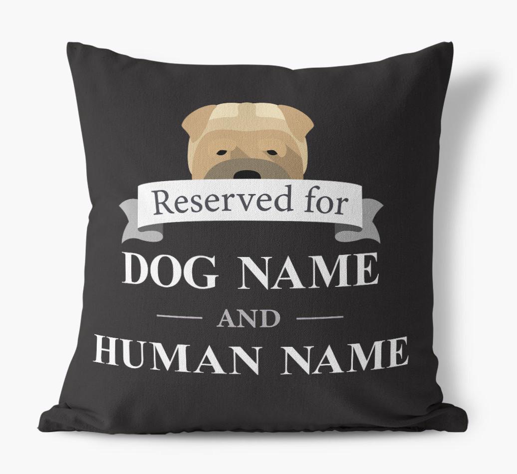 Reserved For: Personalized {breedFullName} Canvas Pillow