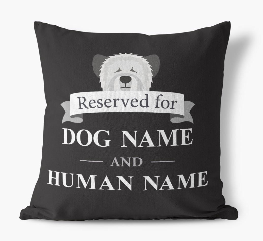 Reserved For: Personalized {breedFullName} Canvas Pillow