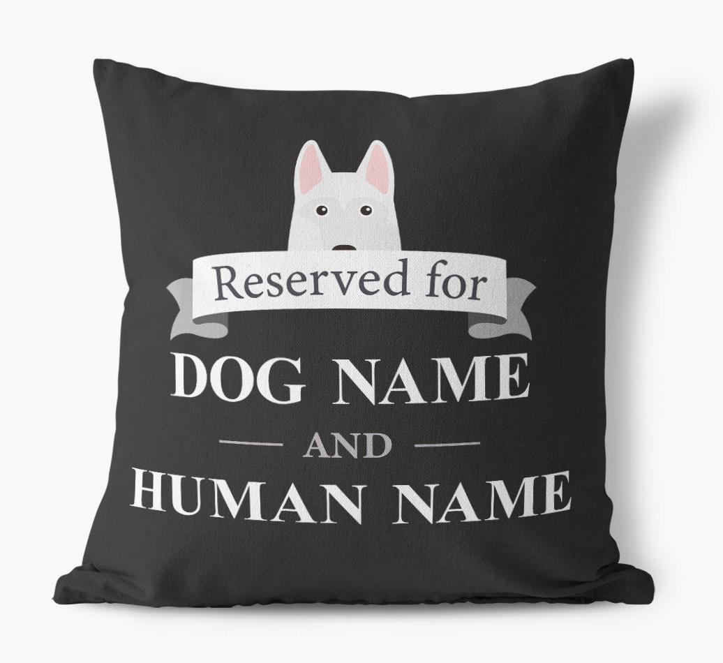 Reserved For: Personalized {breedFullName} Canvas Pillow