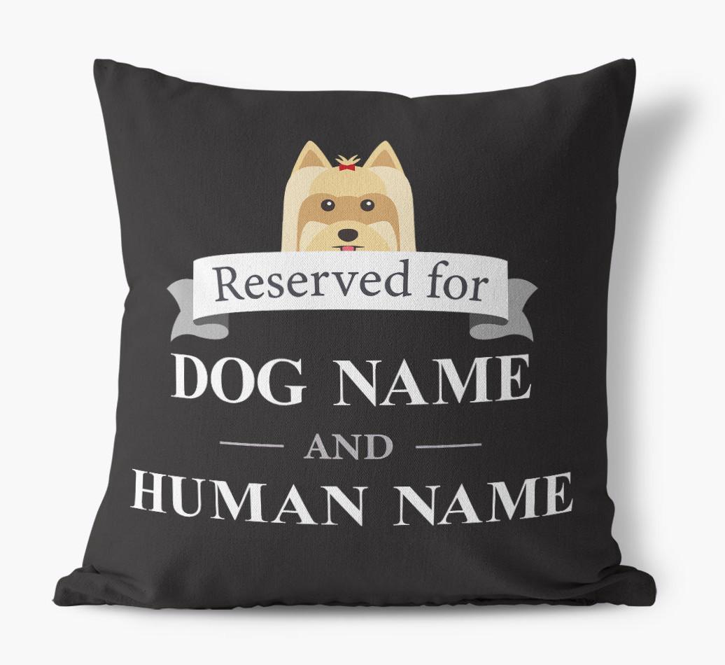Reserved For: Personalized {breedFullName} Canvas Pillow