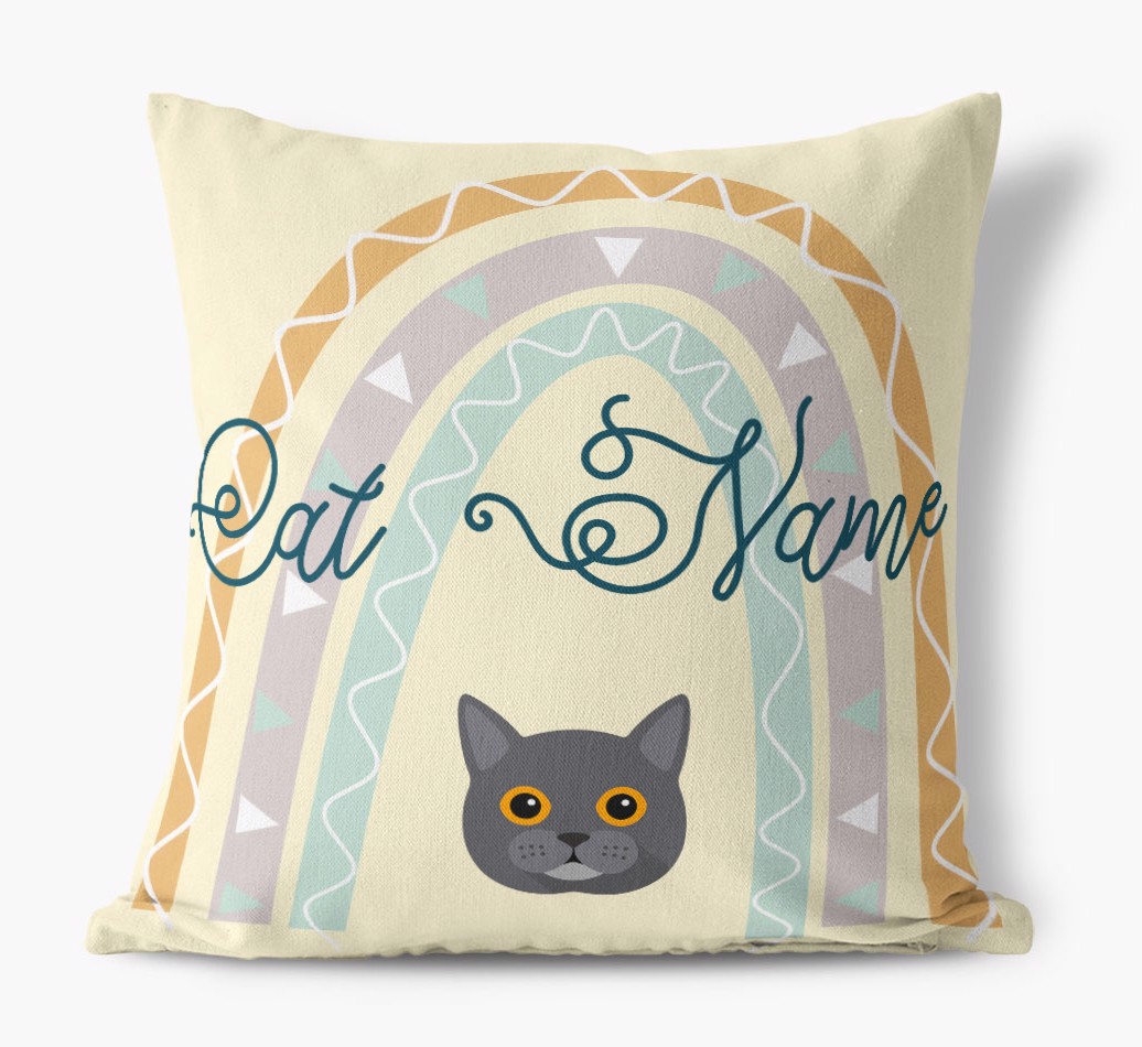 Arch Design: Personalised {breedCommonName} Canvas Cushion