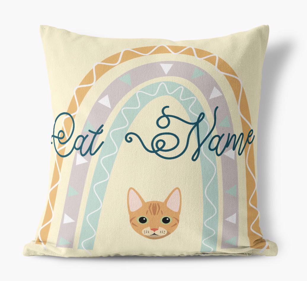 Arch Design: Personalized {breedCommonName} Canvas Pillow