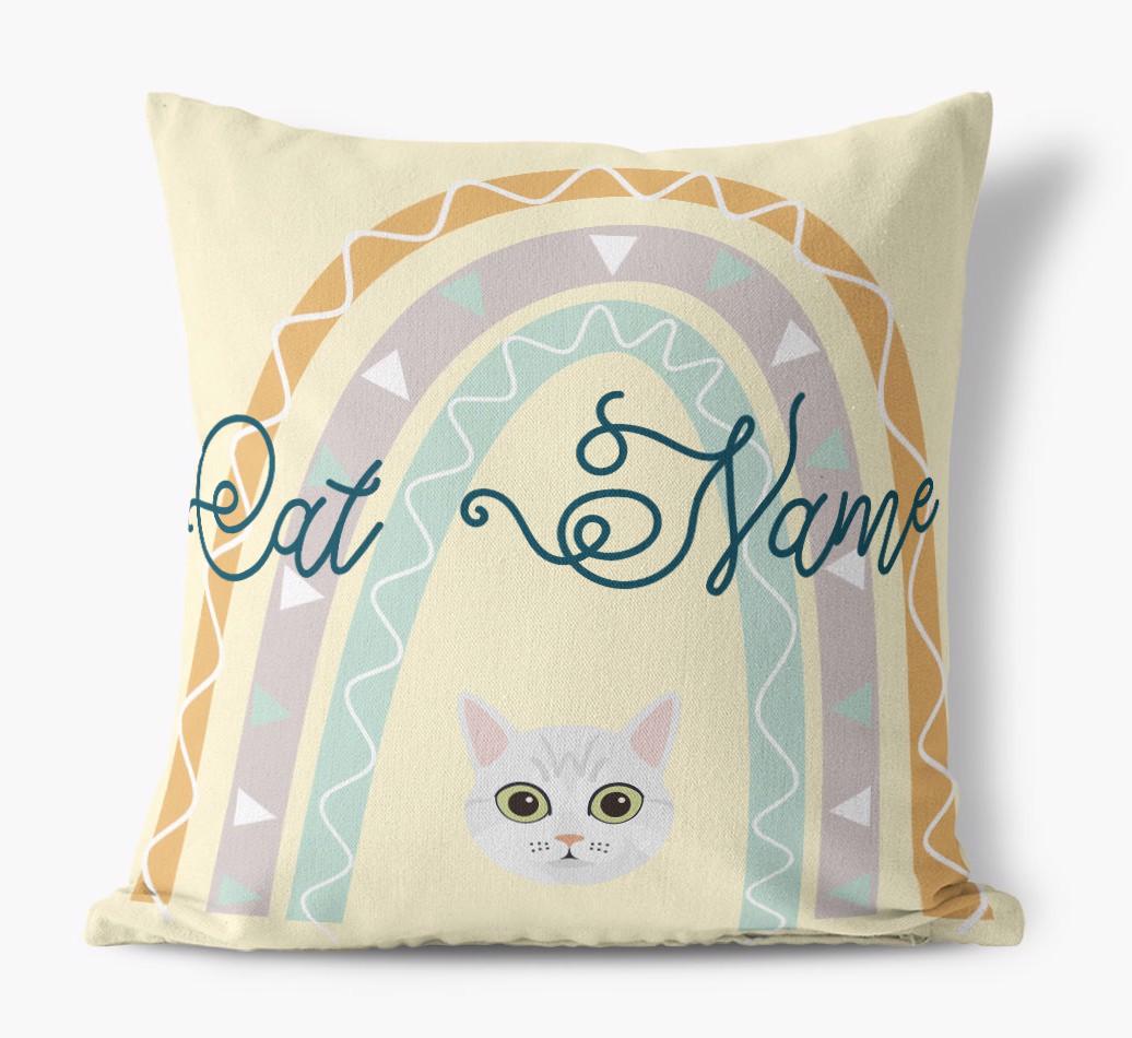 Arch Design: Personalized {breedCommonName} Canvas Pillow