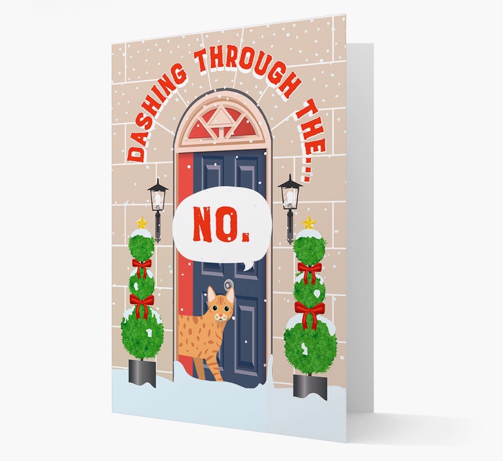 Dashing Through The No: Personalised {breedCommonName} Card