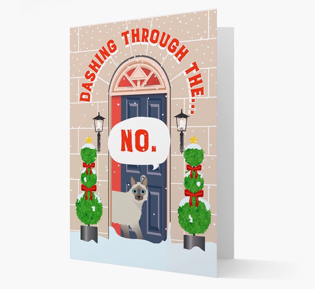 Dashing Through The No: Personalised {breedCommonName} Card