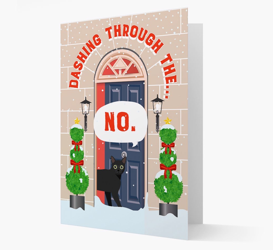 Dashing Through The No: Personalised {breedCommonName} Card