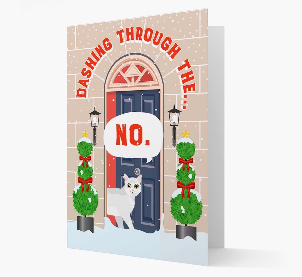 Dashing Through The No: Personalised {breedCommonName} Card