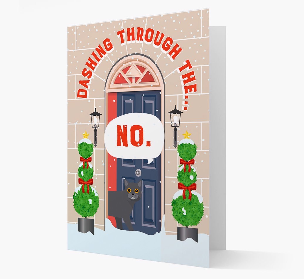 Dashing Through The No: Personalised {breedCommonName} Card