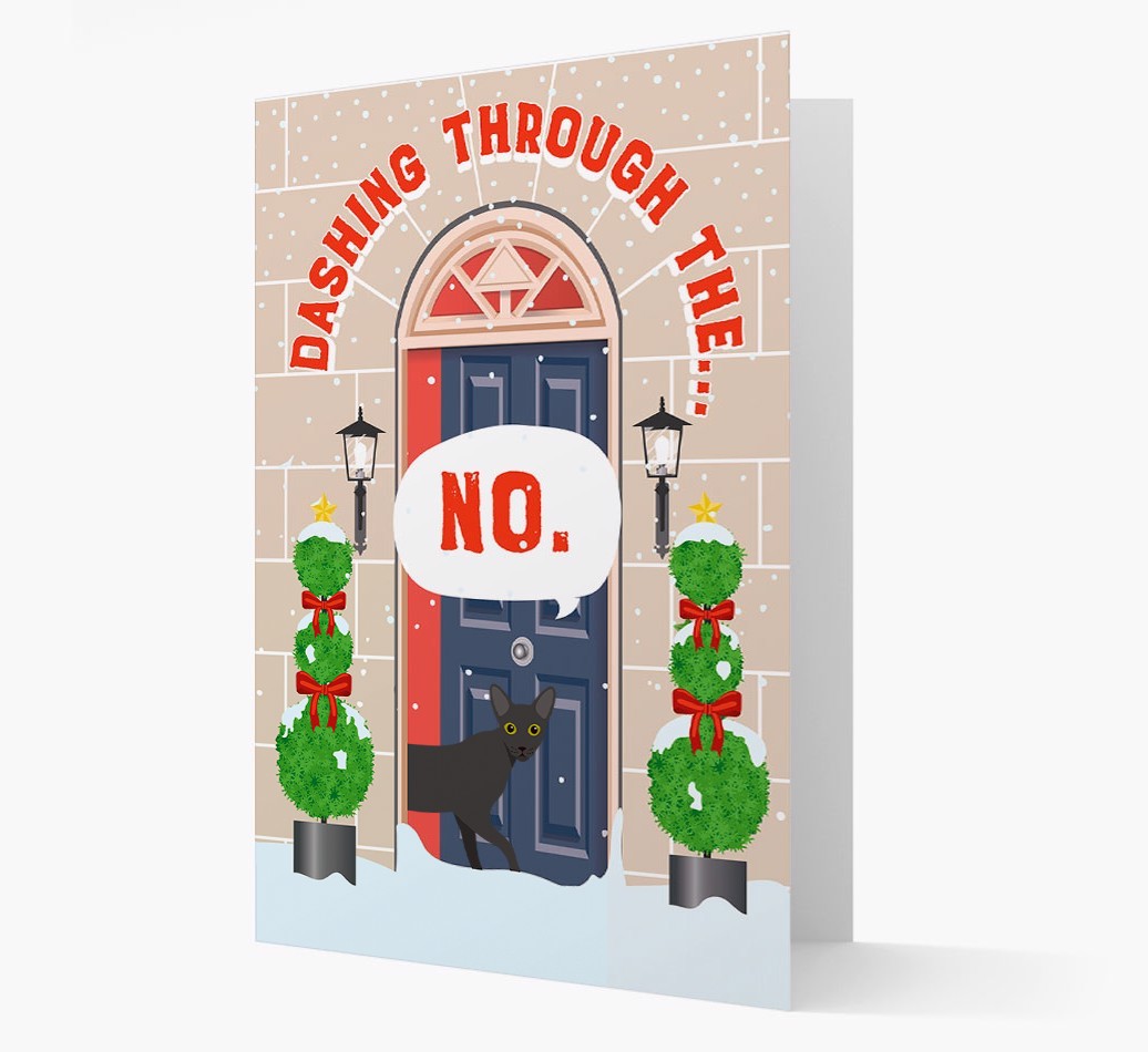 Dashing Through The No: Personalised {breedCommonName} Card