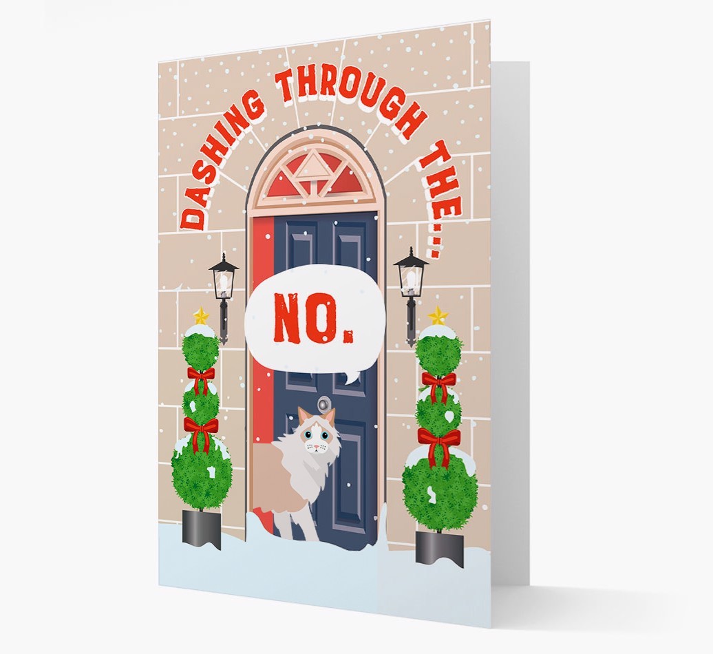 Dashing Through The No: Personalised {breedCommonName} Card