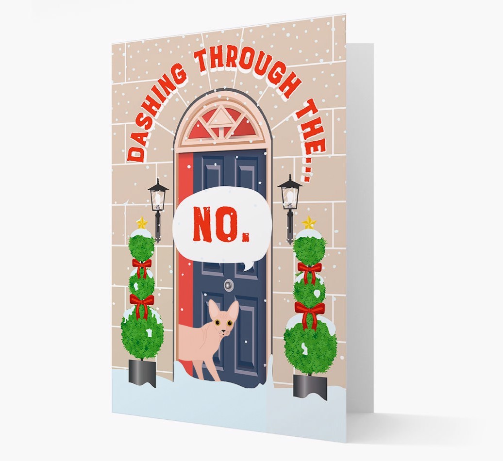 Dashing Through The No: Personalised {breedCommonName} Card