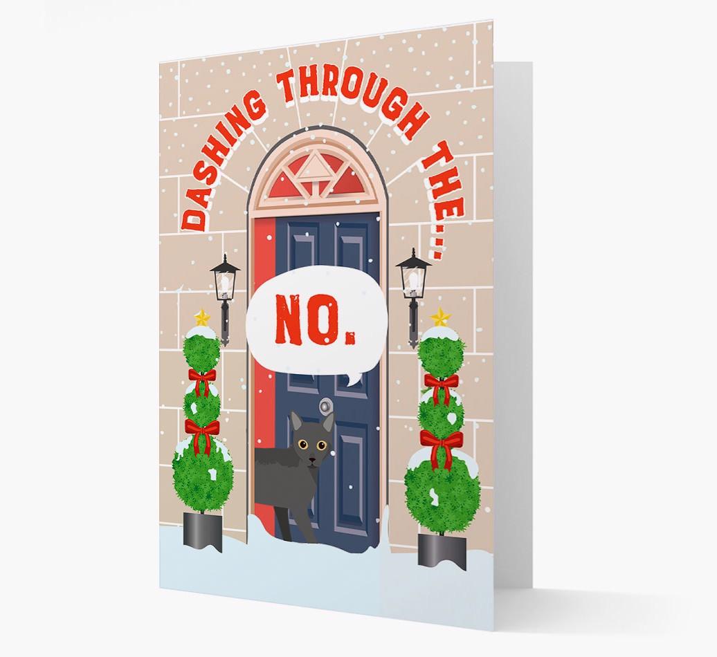 Dashing Through The No: Personalized {breedCommonName} Card