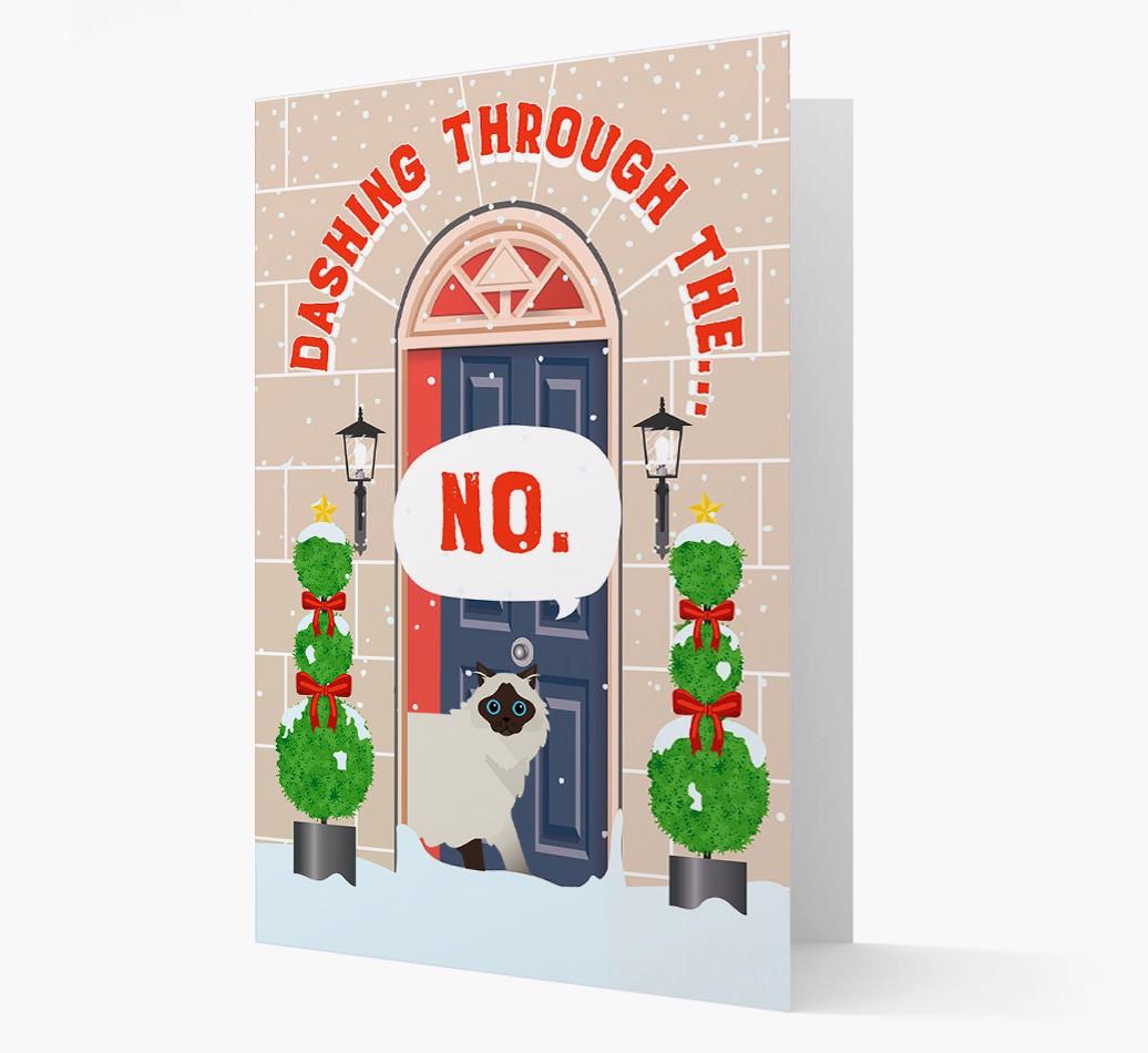 Dashing Through The No: Personalized {breedCommonName} Card